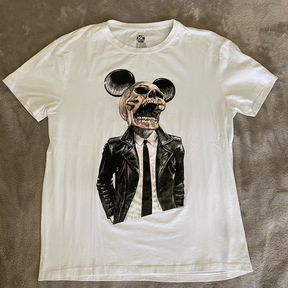 Skull with Mickey Ears T Shirt - Picture 1 of 7